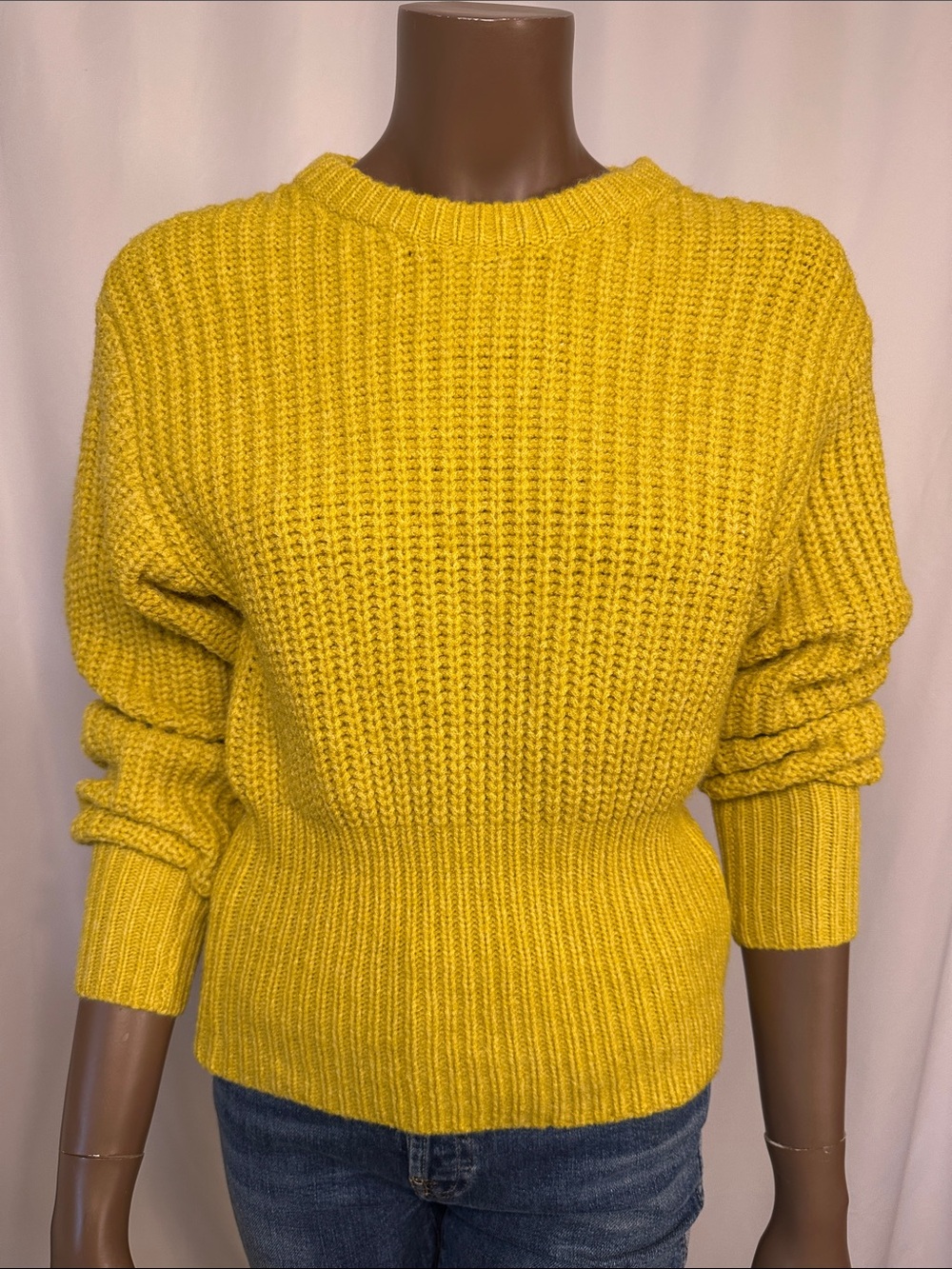 DÈLUC Crewneck Ribbed Chunky Knit Sweater